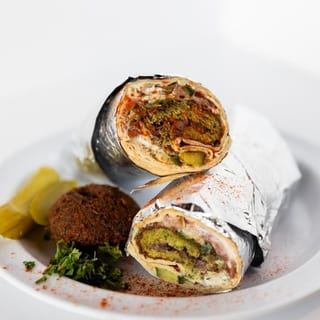Falafel with Hummus Wrap