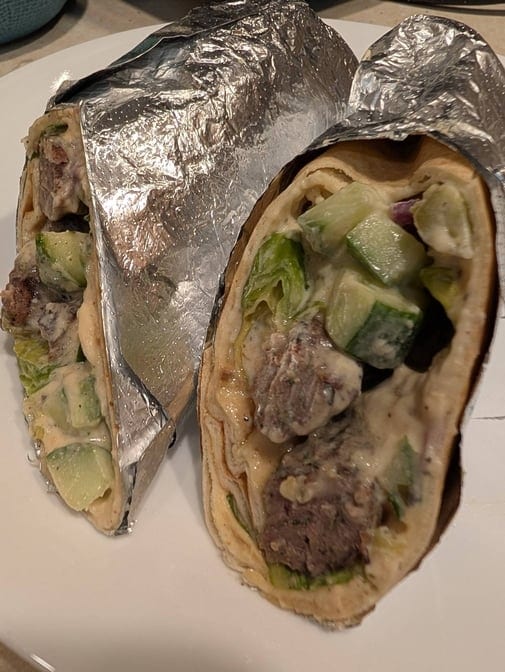 Shish Kafta Wrap.